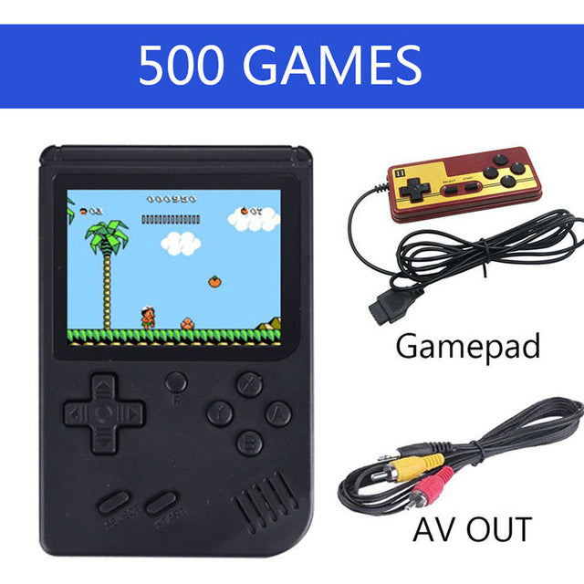 Coolbaby 500 Games Retro Mini Video Handheld Game Console Portable Children Kid Nostalgic Pocket Family Gaming Player AV TV Out