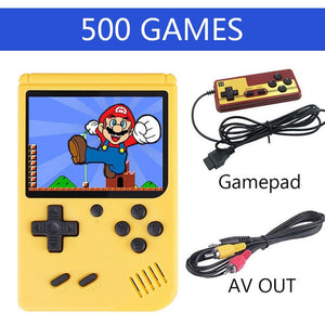 Coolbaby 500 Games Retro Mini Video Handheld Game Console Portable Children Kid Nostalgic Pocket Family Gaming Player AV TV Out